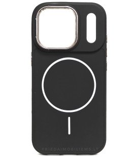 Juodas dėklas Apple iPhone 17 Pro telefonui "Frame Mag Cover"