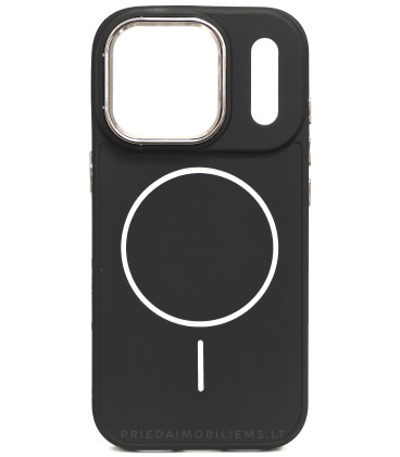 Juodas dėklas Apple iPhone 17 Pro telefonui "Frame Mag Cover"