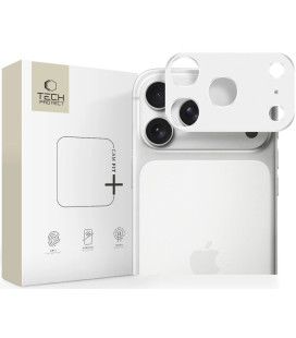Sidabrinės spalvos kameros apsauga Apple iPhone 17 Pro Max telefonui "Tech-Protect CamAlloy Fit+"