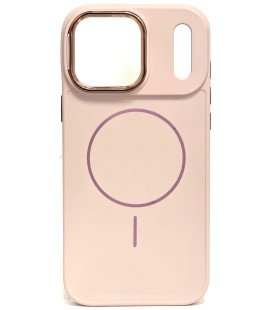 Rožinis dėklas Apple iPhone 17 Pro Max telefonui "Frame Mag Cover"
