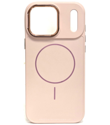 Rožinis dėklas Apple iPhone 17 Pro Max telefonui "Frame Mag Cover"