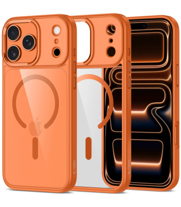 Oranžinis / skaidrus dėklas Apple iPhone 17 Pro telefonui "Tech-Protect Magmat Magsafe"