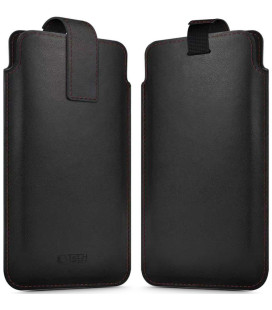 Juodas / raudonas universalus dėklas 6.0-6.9" telefonams "Tech-Protect SM65 Universal Phone Pouch"