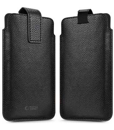 Juodas universalus dėklas - įmautė 6.0-6.9" telefonams "Tech-Protect SM65"