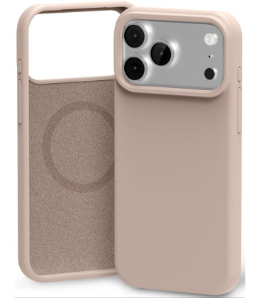 Smėlio spalvos (rožinis) dėklas Apple iPhone 17 Pro Max / 18 Pro Max telefonui "Mercury Pure Magsafe Silicon Case"