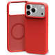 Raudonas dėklas Apple iPhone 17 Pro Max / 18 Pro Max telefonui "Mercury Pure Magsafe Silicon Case"