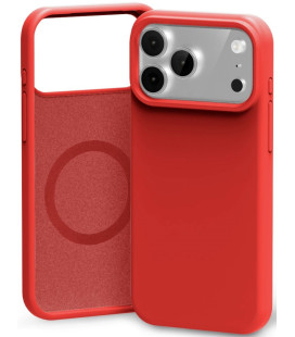 Raudonas dėklas Apple iPhone 17 Pro Max / 18 Pro Max telefonui "Mercury Pure Magsafe Silicon Case"
