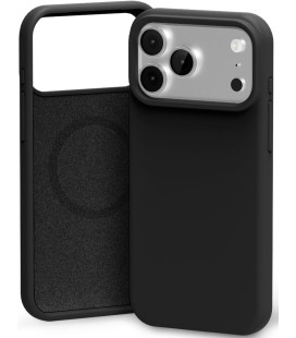 Juodas dėklas Apple iPhone 17 Pro Max / 18 Pro Max telefonui "Mercury Pure Magsafe Silicon Case"