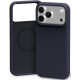 Tamsiai mėlynas dėklas Apple iPhone 17 Pro / 18 Pro telefonui "Mercury Pure Magsafe Silicon Case"