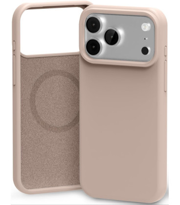 Smėlio spalvos (rožinis) dėklas Apple iPhone 17 Pro / 18 Pro telefonui "Mercury Pure Magsafe Silicon Case"