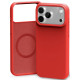 Raudonas dėklas Apple iPhone 17 Pro / 18 Pro telefonui "Mercury Pure Magsafe Silicon Case"