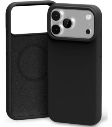 Dėklas Mercury Pure Magsafe Silicon Case Apple iPhone 17 Pro juodas