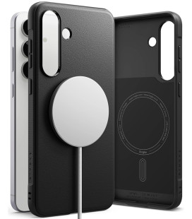 Juodas dėklas Samsung Galaxy S25 FE telefonui "Ringke Onyx Magnetic Magsafe"