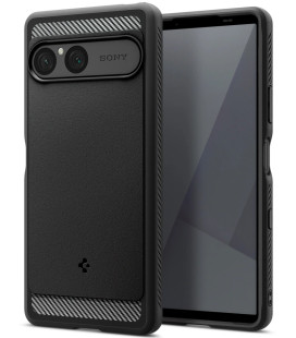 Matinis juodas dėklas Sony Xperia 10 VII telefonui "Spigen Rugged Armor"