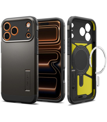(Gunmetal) dėklas Apple iPhone 17 Pro telefonui "Spigen Tough Armor T MAG Magsafe"