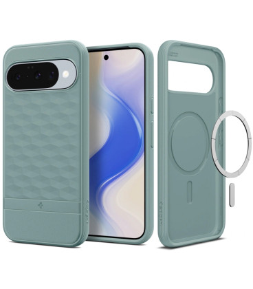 Žalias dėklas Google Pixel 10 / 10 Pro telefonui "Spigen Parallax MAG Magsafe"