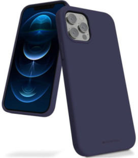 Dėklas Mercury Silicone Case Apple iPhone 16e tamsiai mėlynas