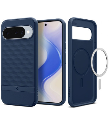 Mėlynas dėklas Google Pixel 10 / 10 Pro telefonui "Spigen Parallax MAG Magsafe"