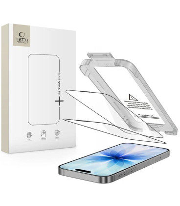 Apsauginis grūdintas stiklas Apple iPhone 17 telefonui "Tech-Protect Quick Set+ 2-Pack"
