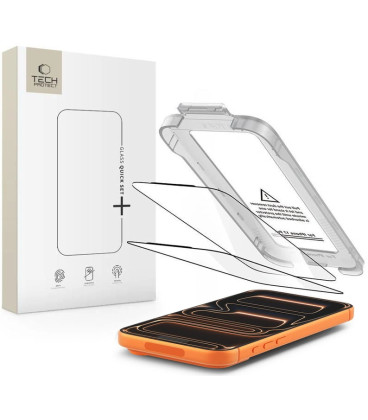Apsauginis grūdintas stiklas Apple iPhone 17 Pro Max telefonui "Tech-Protect Quick Set+ 2-Pack"