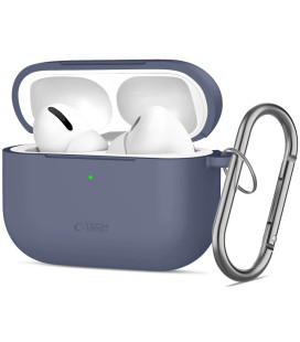 Mėlynas (Baby Blue) dėklas Apple Airpods Pro 3 ausinėms "Tech-Protect Silicone Hook"