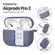 Mėlynas (Baby Blue) dėklas Apple Airpods Pro 3 ausinėms "Tech-Protect Silicone Hook"