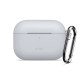 Pilkas (Crayon Grey) dėklas Apple Airpods 3 ausinėms "Tech-Protect Silicone Hook"