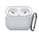Pilkas (Crayon Grey) dėklas Apple Airpods 3 ausinėms "Tech-Protect Silicone Hook"