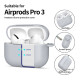 Pilkas (Crayon Grey) dėklas Apple Airpods 3 ausinėms "Tech-Protect Silicone Hook"