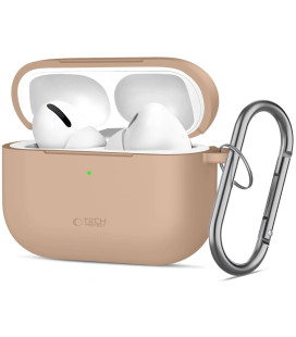 Rudas (Cafe Latte) dėklas Apple Airpods Pro 3 ausinėms "Tech-Protect Silicone Hook"