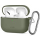 Žalias (Olive Green) dėklas Apple Airpods Pro 3 ausinėms "Tech-Protect Silicone Hook"