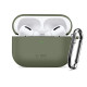 Žalias (Olive Green) dėklas Apple Airpods Pro 3 ausinėms "Tech-Protect Silicone Hook"