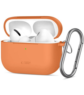 Oranžinis (Cosmic Orange) dėklas Apple Airpods Pro 3 ausinėms "Tech-Protect Silicone Hook"