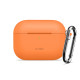 Oranžinis (Cosmic Orange) dėklas Apple Airpods Pro 3 ausinėms "Tech-Protect Silicone Hook"