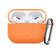 Oranžinis (Cosmic Orange) dėklas Apple Airpods Pro 3 ausinėms "Tech-Protect Silicone Hook"