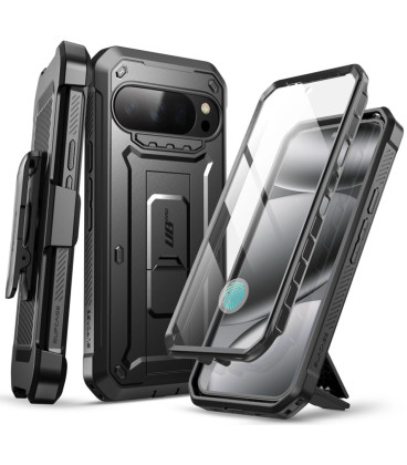 Juodas dėklas Google Pixel 10 / 10 Pro telefonui "Supcase Unicorn Beetle Pro"