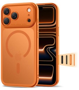 Oranžinis dėklas Apple iPhone 17 Pro telefonui "Tech-Protect MagPeak Magsafe CC" 