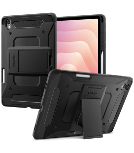 Juodas atverčiamas dėklas Samsung Galaxy Tab S11 11.0 X730 / X736 planšetei "Spigen Tough Armor PRO"