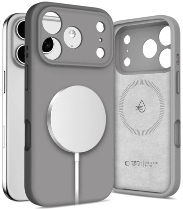 Tamsiai pilkas dėklas Apple iPhone 17 Pro Max telefonui "Tech-Protect Silicone Magsafe" Tamsiai pilkas dėklas Apple iPhone 17 Pro Max telefonui "Tech-Protect Silicone Magsafe"