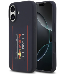 Mėlynas dėklas Apple iPhone 17 telefonui "Red Bull Silicone Vertical Logo MagSafe Case"