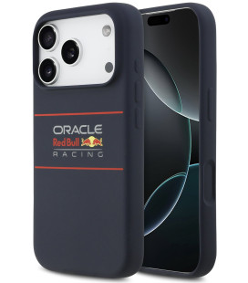 Mėlynas dėklas Apple iPhone 17 Pro telefonui "Red Bull Silicone Horizontal Logo MagSafe Case"