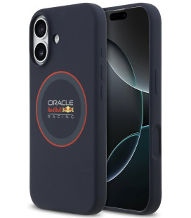 Mėlynas dėklas Apple iPhone 17 telefonui "Red Bull Silicone Red Ring MagSafe Case"