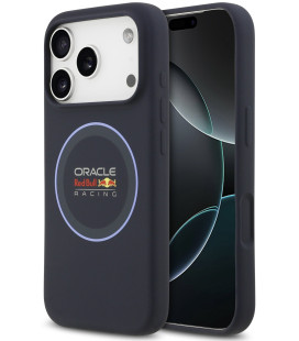 Mėlynas dėklas Apple iPhone 17 Pro telefonui "Red Bull Silicone Blue Ring MagSafe Case"