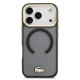 Juodas dėklas Apple iPhone 17 Pro telefonui "Lacoste PC/TPU Frosted Finish Gold Logo MagSafe Case"