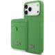 Žalias dėklas Apple iPhone 17 Pro Max telefonui "Lacoste Iconic Petit Pique MagSafe Case + Wallet"