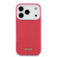 Rožinis dėklas Apple iPhone 17 Pro telefonui "DKNY PU Leather Metal Logo Wrist Chain MagSafe Case"