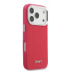 Rožinis dėklas Apple iPhone 17 Pro telefonui "DKNY PU Leather Metal Logo Wrist Chain MagSafe Case"