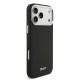 Juodas dėklas Apple iPhone 17 Pro Max telefonui "DKNY PU Leather Metal Logo Wrist Chain MagSafe Case"