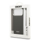 Juodas dėklas Apple iPhone 17 Pro Max telefonui "DKNY PU Leather Metal Logo Wrist Chain MagSafe Case"