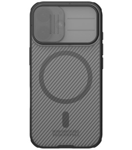Juodas / skaidrus dėklas Apple iPhone 17 telefonui "Nillkin CamShield PRO Magnetic Hard Case"